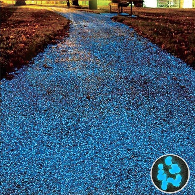 100pcs/pack Glow Pebbles Stone Fish Tank Garden Decoration Glowing In The Dark