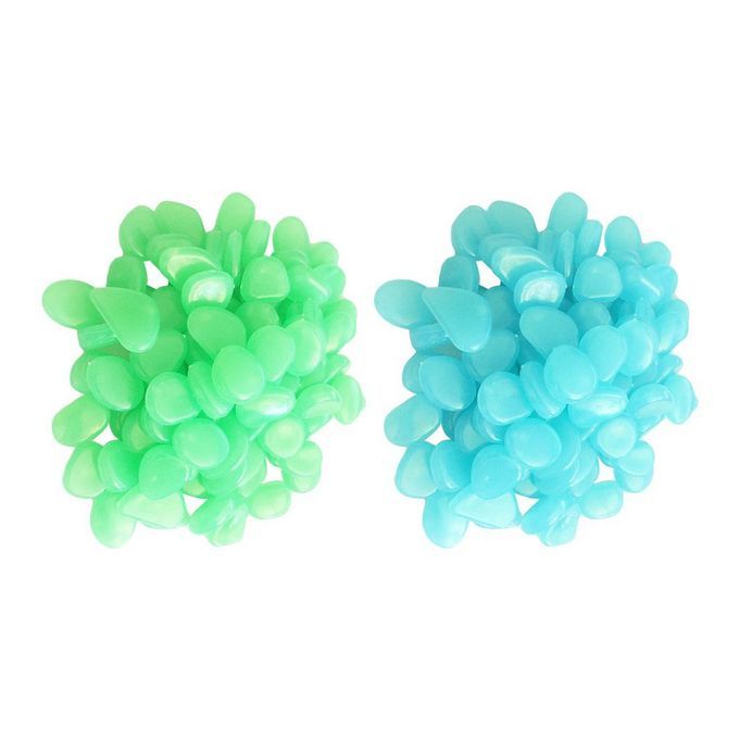 100pcs/pack Glow Pebbles Stone Fish Tank Garden Decoration Glowing In The Dark