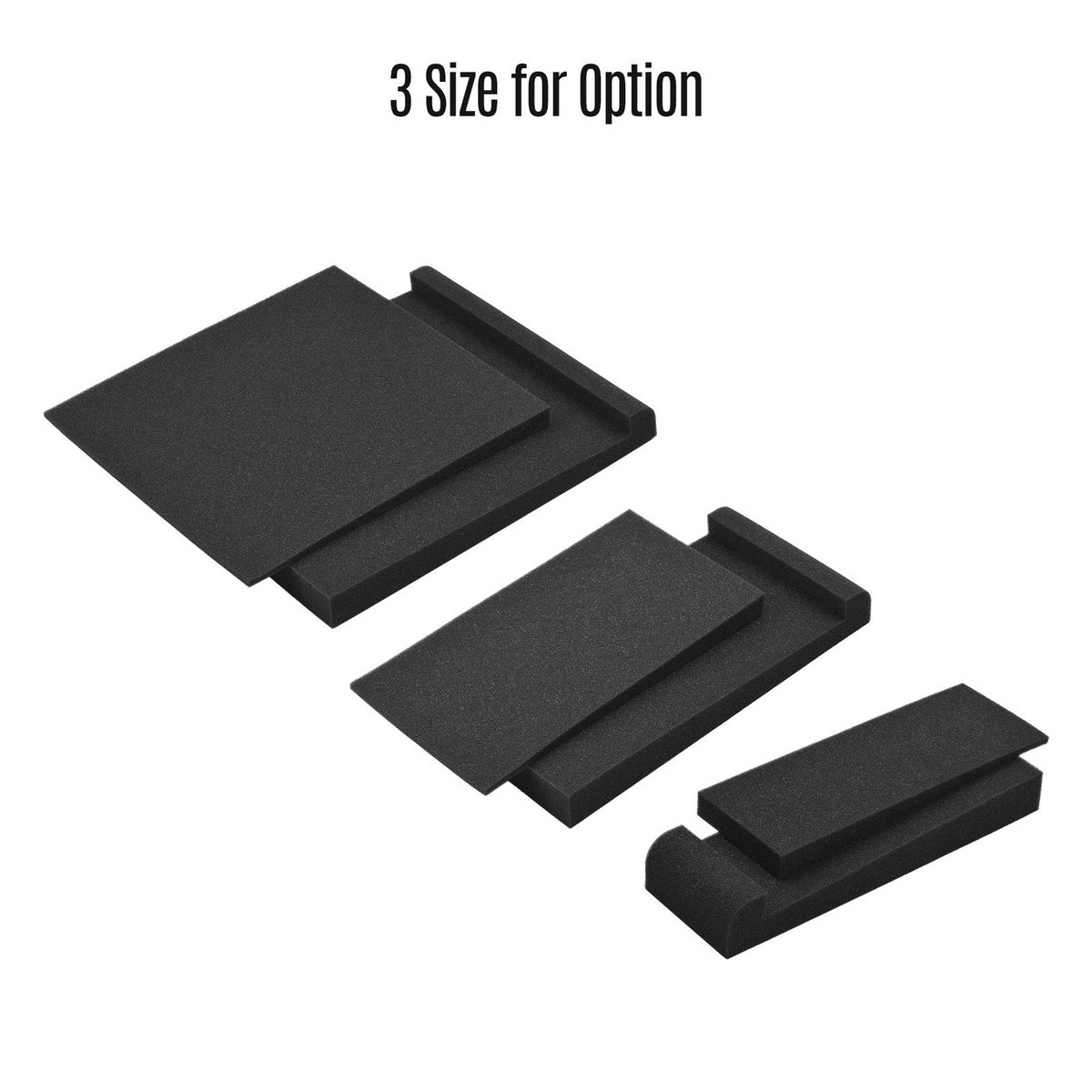 2 Packs High Density Acoustic Isolation Foam Isolation Pads 27 * 10cm Usable Area for Studio Monitor Speaker