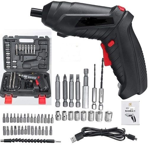 Electric Cordless Screwdriver Household Usb Rechargeable Drill Driver