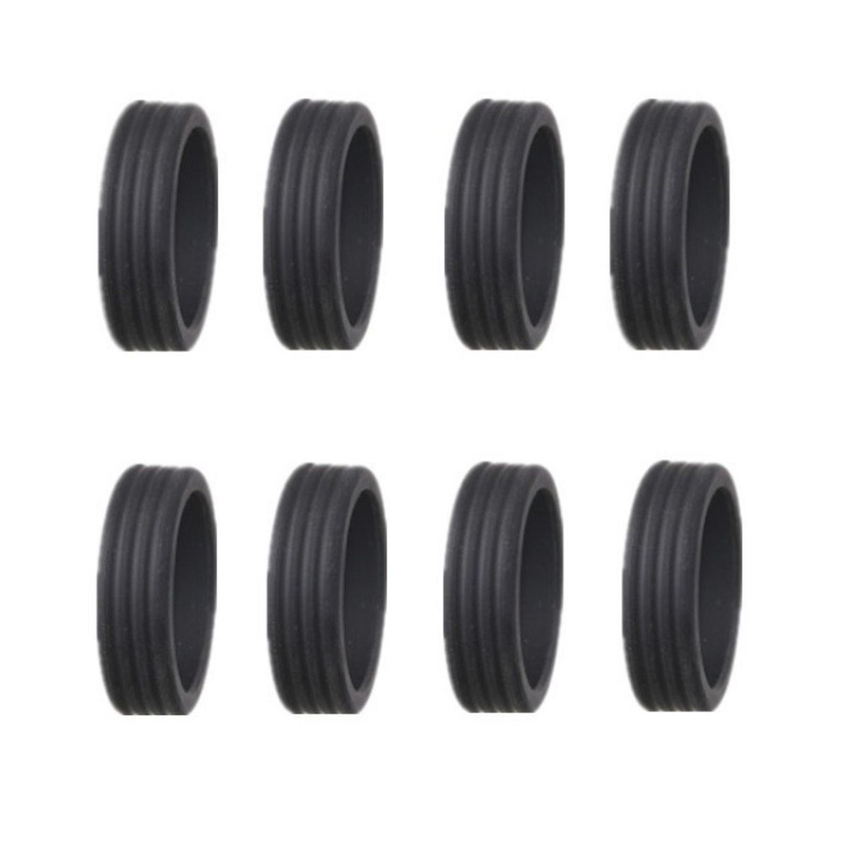 Protective Luggage Sleeves Silent Silicone Wheel Covers Protect Black