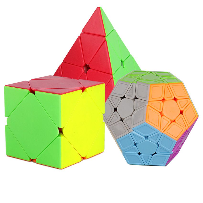 3In1 Speed Cube BUNDLE (Skewb, Pyraminx & Megaminx) - Multi