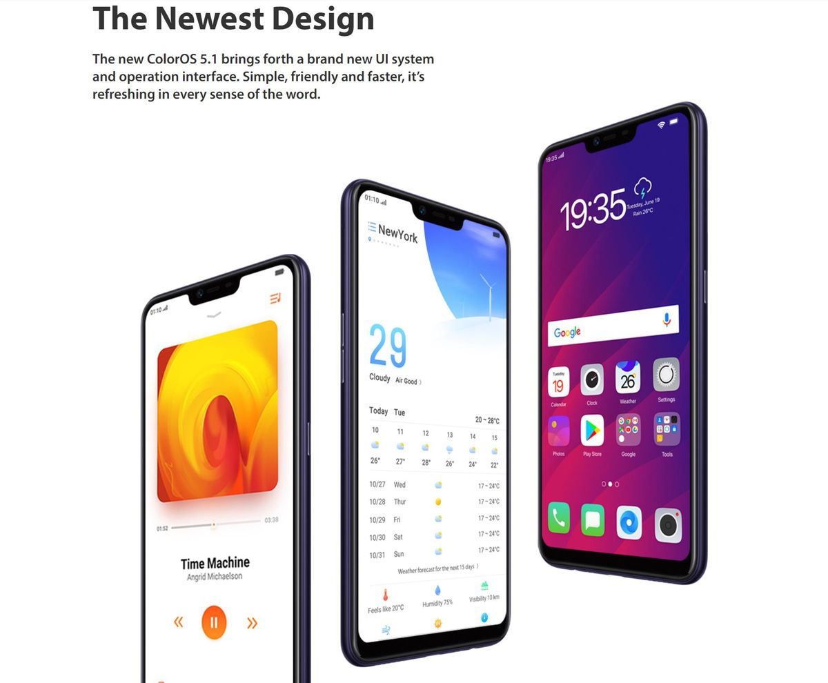 Refurbished OPPO  A3S 6.2 "HD+   4GB+64GB , 4230mAH Blue