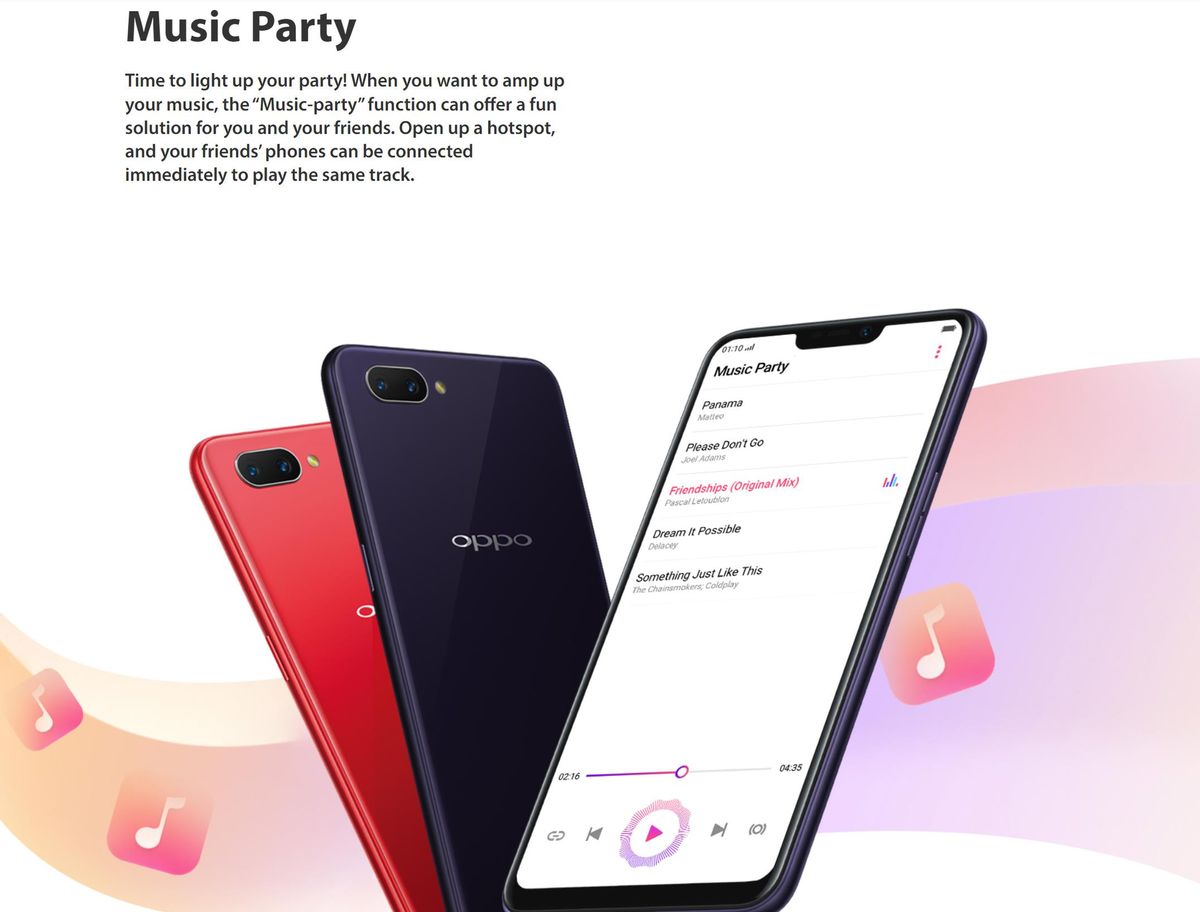 Refurbished OPPO  A3S 6.2 "HD+   4GB+64GB , 4230mAH Blue