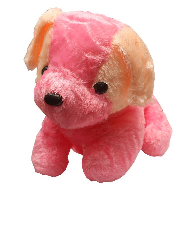 Dog Shape Teddy Bear-Pink,Cream And Black
