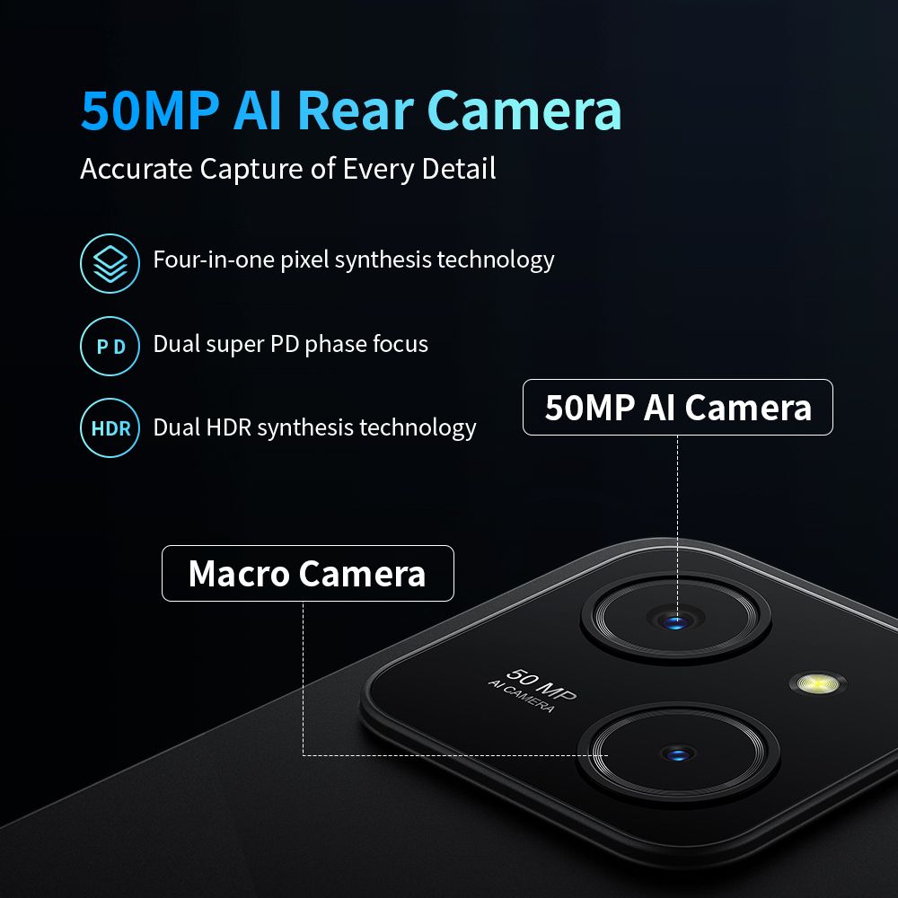M5A,8GB+256GB,4G 6.6" Smartphone 5000mAh,Black