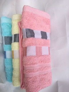 Baby Towel 3 In 1 Set-Cream/Pink/Blue