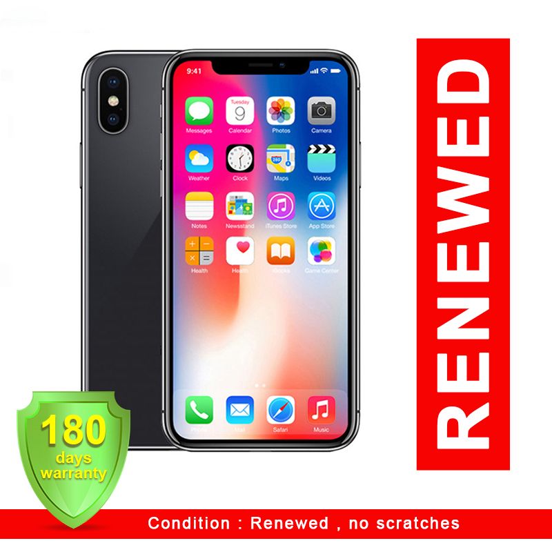 IPhone X 3GB RAM+64GB(Renewed)  -Black