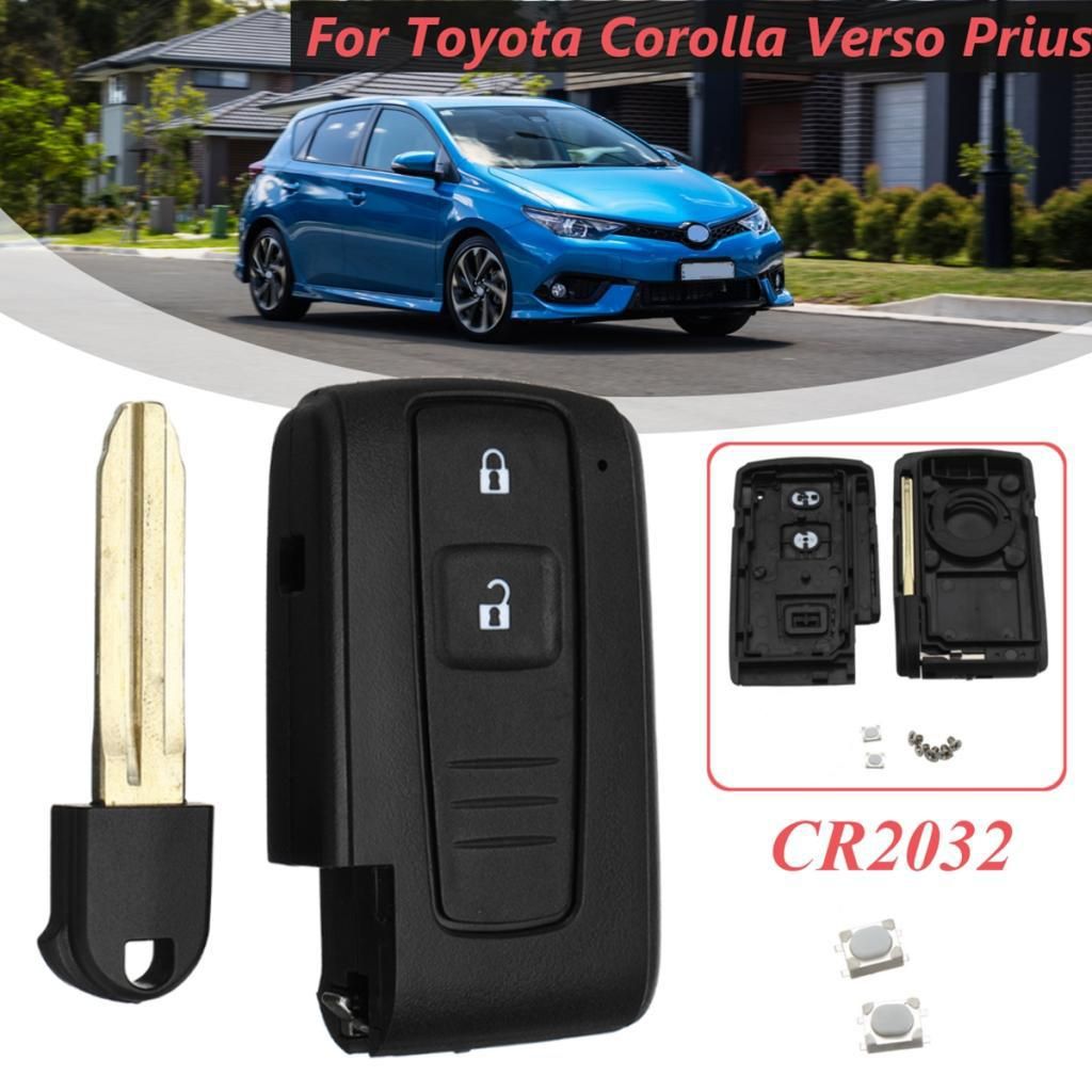 2 Buttons New Remote Smart Key Fob Shell Case For  Corolla Verso Prius