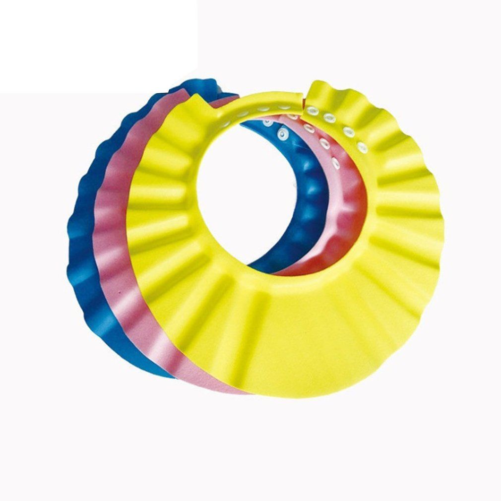 Baby Bathing Shower Cap Hat Wash Hair Shield Elastic Shampoo