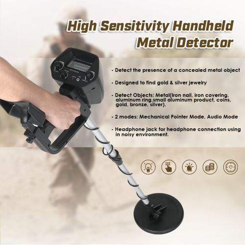 Underground Treasure Hunting, Metal Detectors -MD4030 -Black
