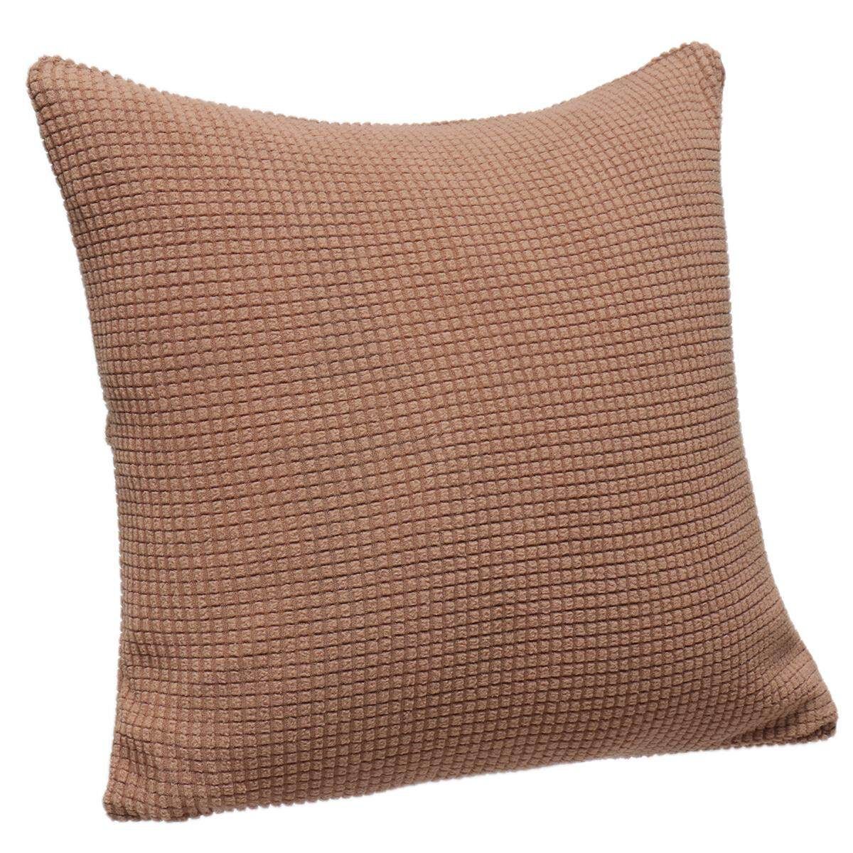 Winter Thicken Spandex Polar Fleece Super Elastic Stretch Sofa Cover Slipcover Couch Living Room 1/2/3/4 Seater Pillow Case Solid Titanium Gourmet 1x Pillowcase