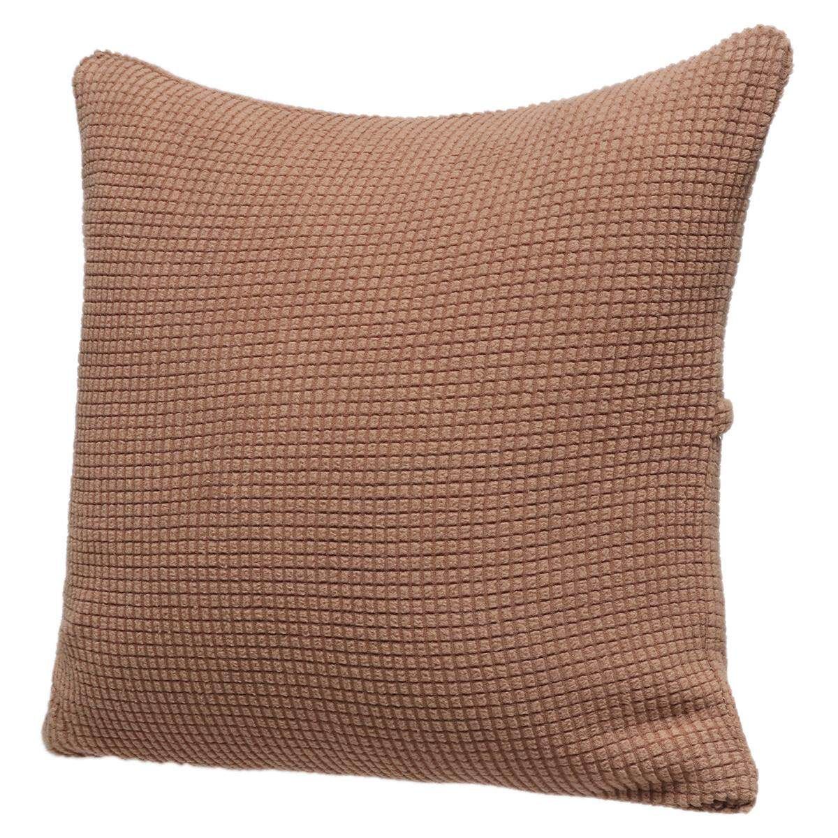 Winter Thicken Spandex Polar Fleece Super Elastic Stretch Sofa Cover Slipcover Couch Living Room 1/2/3/4 Seater Pillow Case Solid Titanium Gourmet 1x Pillowcase