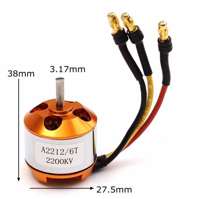 RC 2200KV Brushless Motor Free Mount For Rc Plane Helicopter