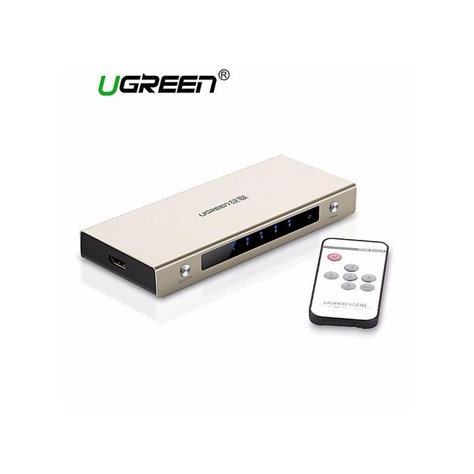 5 Ports HDMI Switch Box, Support 4K, 3D, 1080P With Wireless Remote Control For PS4, PS3, Xbox, Blu-Ray, SkyQ Box, TV Box, Computer, Etc EU Plug By HonTai