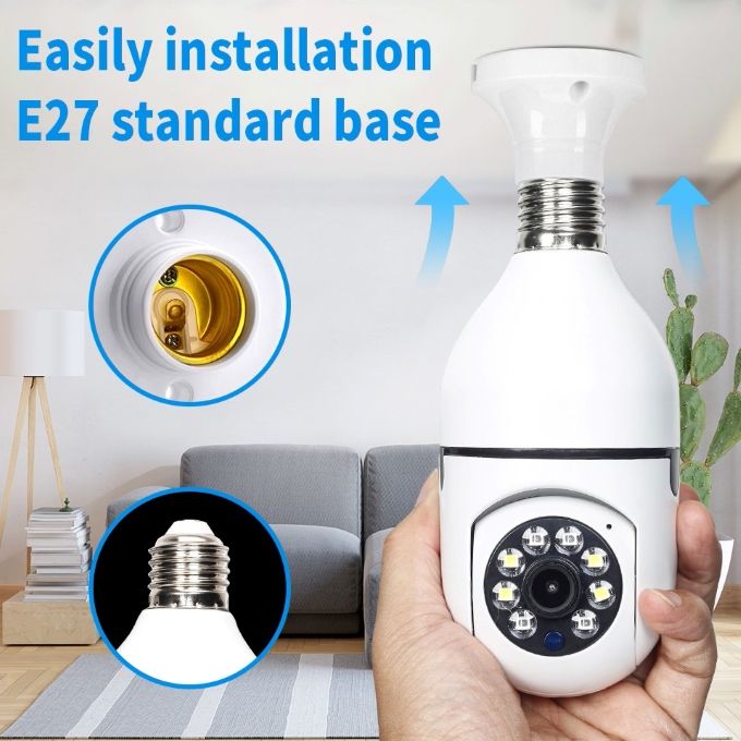 Wireless Light Bulb 1080P HD E27 WiFi IP PTZ Surveillance Camera