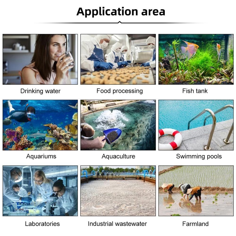 PH/TDS/EC/Temperature Meter Digital Water Quality Monitor Tester For Pool, Drinking Water, Aquarium
