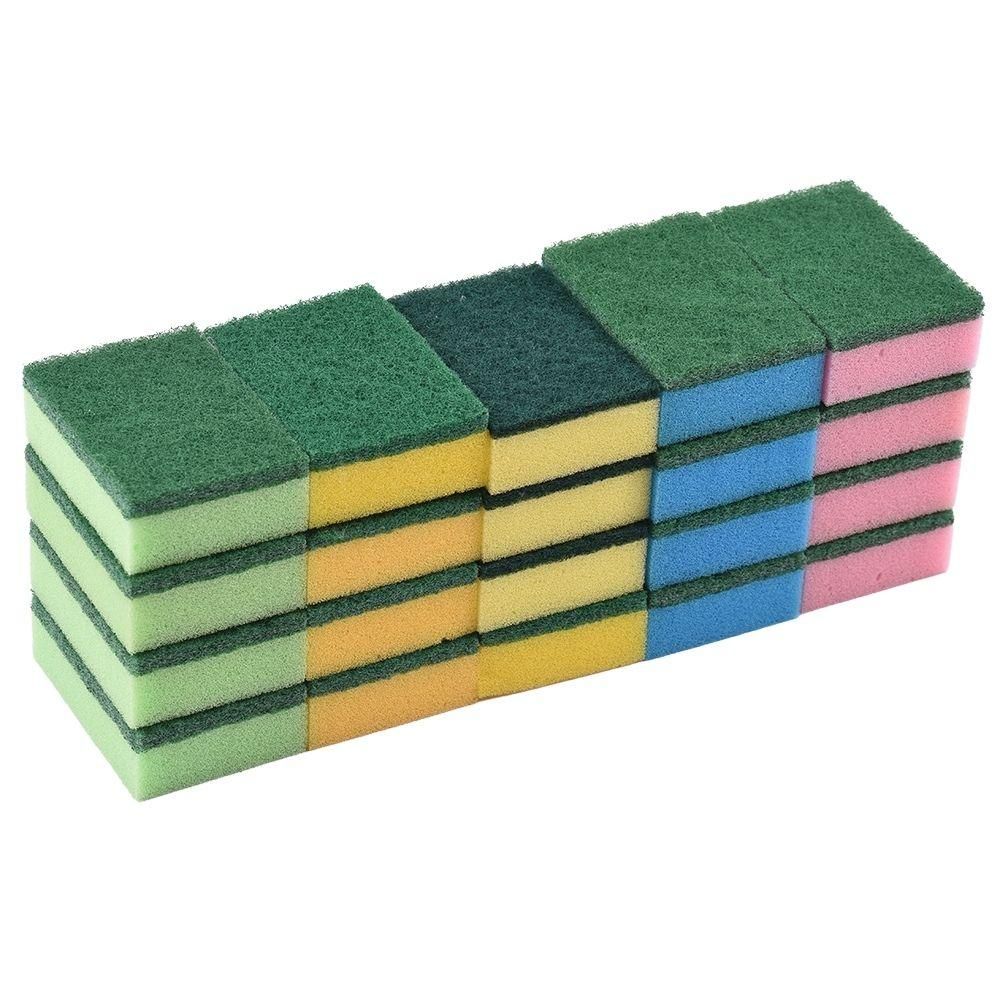 MOQ200 20PCS Sponge Wipes Household Color High Density Sand 10*7*3cm Dishwashing Cloth Sponge Block Kitchen Household Goods Cleaning Sponge Wipe