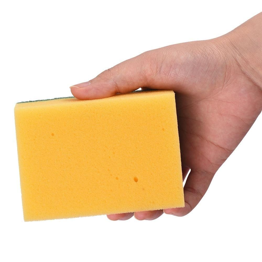 MOQ200 20PCS Sponge Wipes Household Color High Density Sand 10*7*3cm Dishwashing Cloth Sponge Block Kitchen Household Goods Cleaning Sponge Wipe