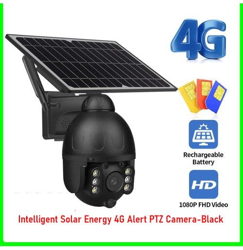 Rotational Solar Powered 4G Intelligent PTZ CCTV Wireless Camera