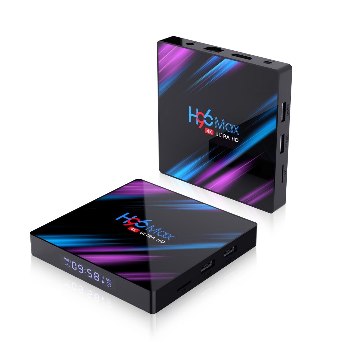 H96 Max-3318 4K Ultra HD Android TV Box With Remote Controller, Android 9.0, RK3318 Quad-Core 64bit Cortex-A53, WiFi 2.4G/5G, Bluetooth 4.0, EMMC 64G FLASH, 4GB SDRAM