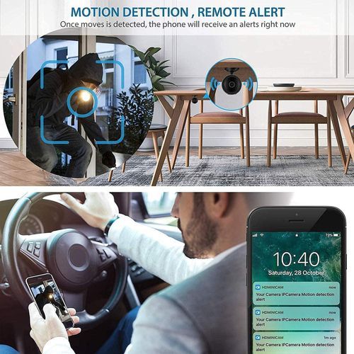 Mini HD 1080P Night Vision Wireless WiFi Spy Hidden Camera (Black)