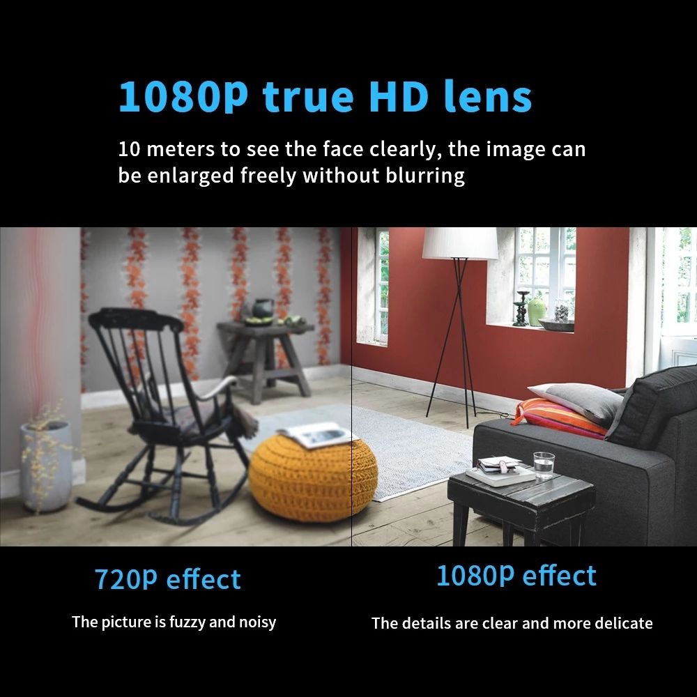 Mini Camera Wireless Wifi 1080P Surveillance Security Night Vision Motion Detect Camcorder Baby Monitor IP Camera With 32GB Memory Card