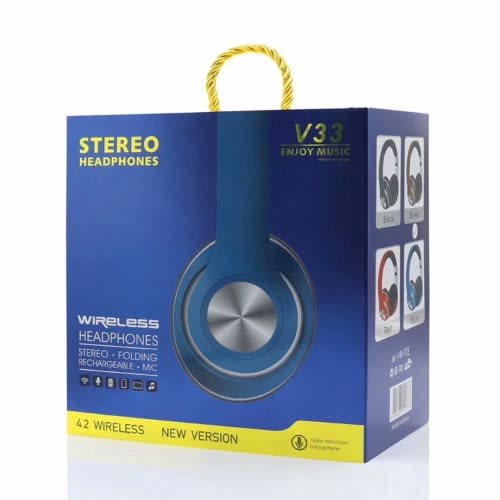 V33 Wireless Stereo Headphone - Blue