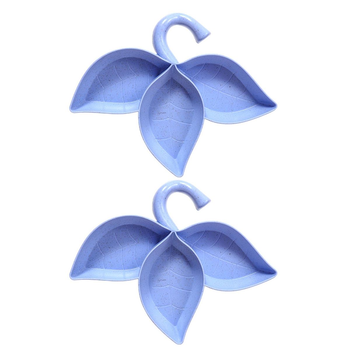 Leaf-shaped Saucer Leaf-shaped 2pcs Sauce Dish Set with for Home Blue