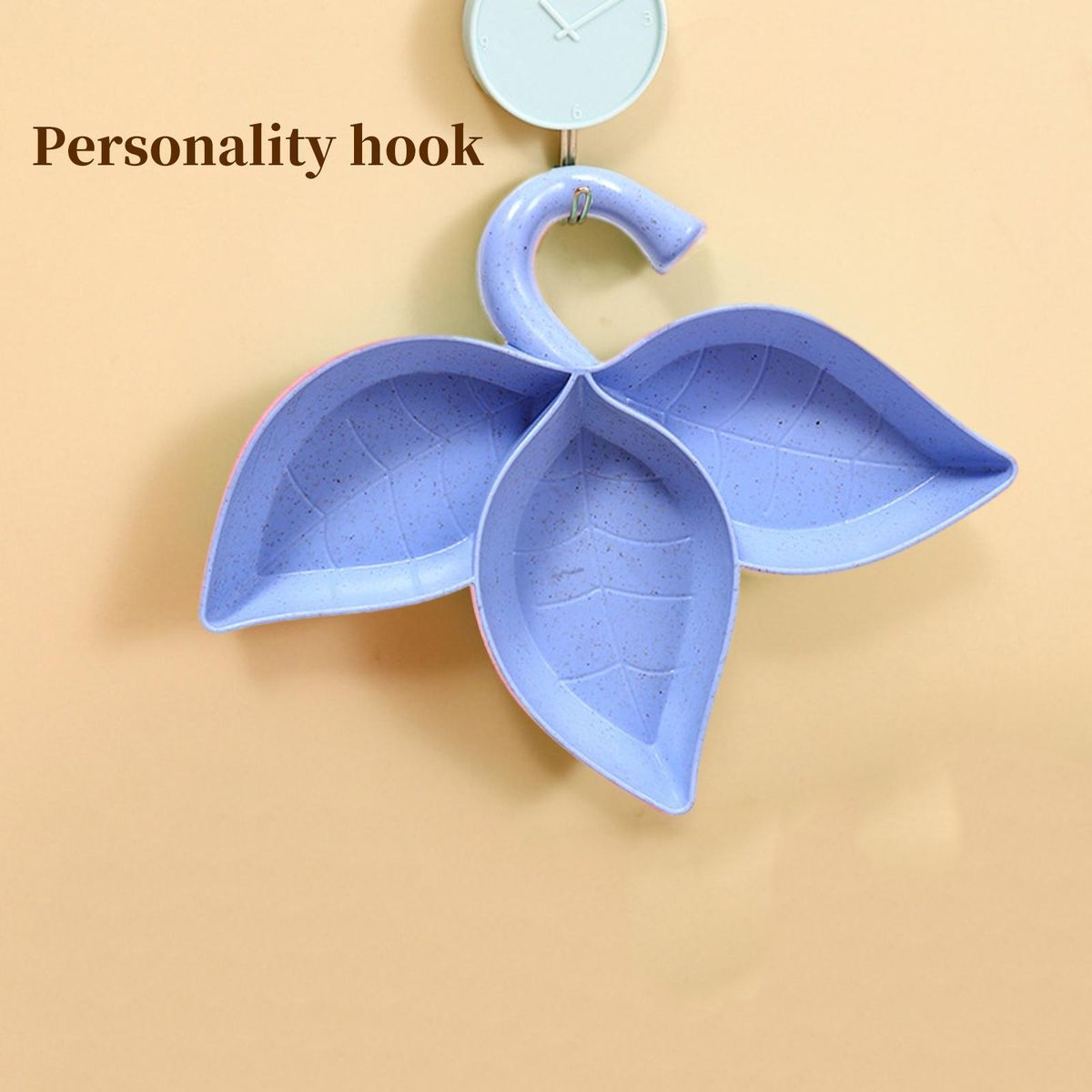 Leaf-shaped Saucer Leaf-shaped 2pcs Sauce Dish Set with for Home Blue