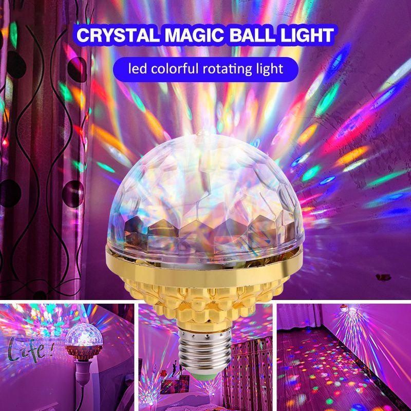 Rotating LED Magic Ball E27 Screw Bulb Disco Bedroom Bulb