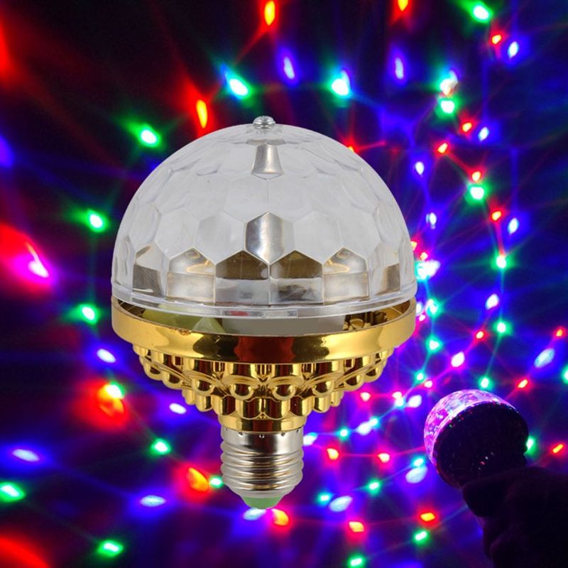 Rotating LED Magic Ball E27 Screw Bulb Disco Bedroom Bulb