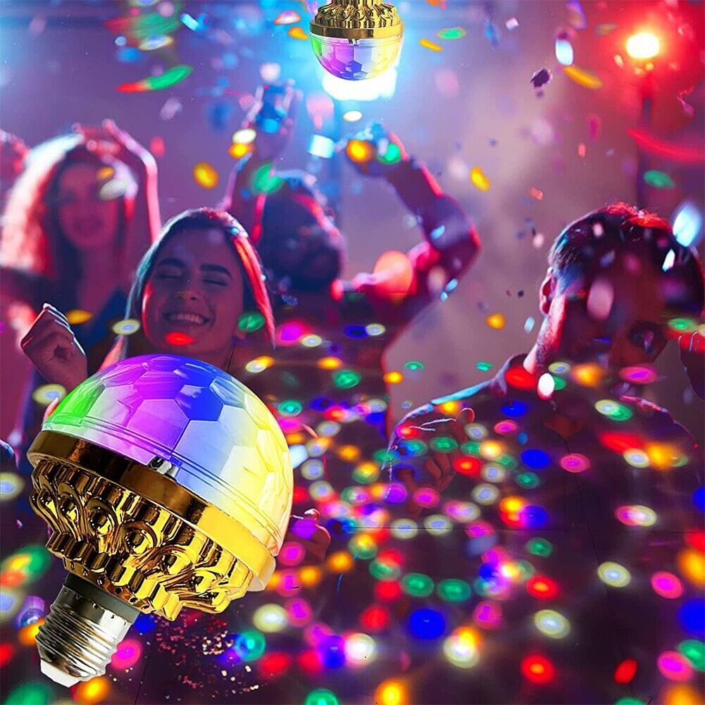 Rotating LED Magic Ball E27 Screw Bulb Disco Bedroom Bulb