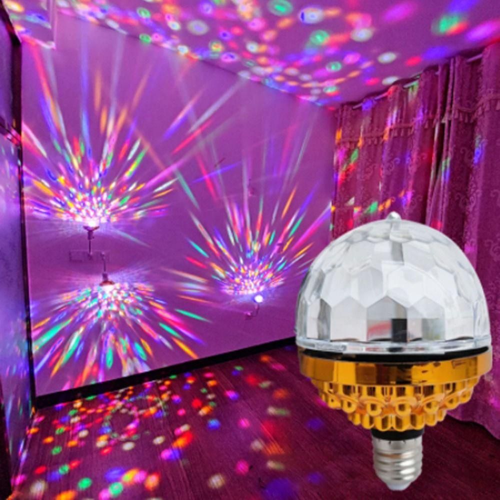 Rotating LED Magic Ball E27 Screw Bulb Disco Bedroom Bulb