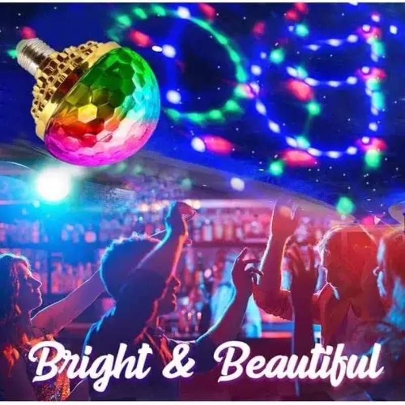 Rotating LED Magic Ball E27 Screw Bulb Disco Bedroom Bulb