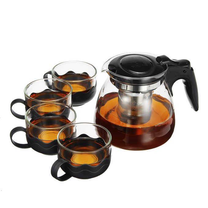 5 Pcs/Set Glass Tea Set Teapot