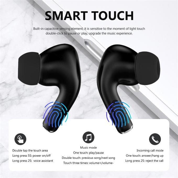 True Wireless Earphones Bluetooth 5.3 Earphones TWS Earbuds Built-in Microphone In-Ear