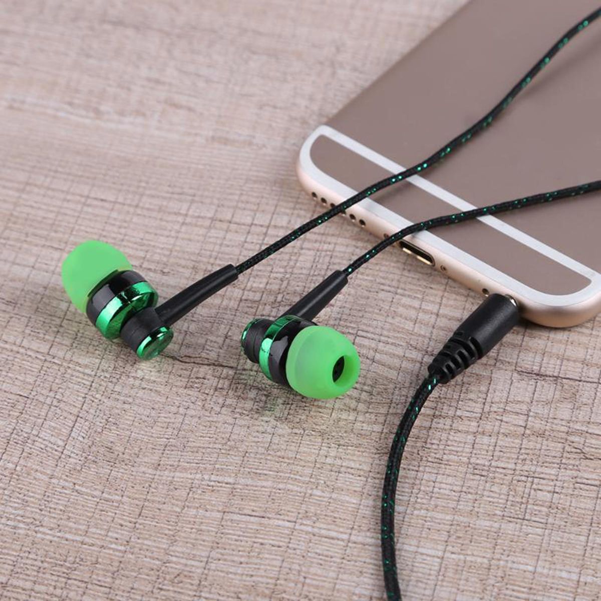 Earbuds Heavy Bass Stereo Plastic Sports Headset For-Red