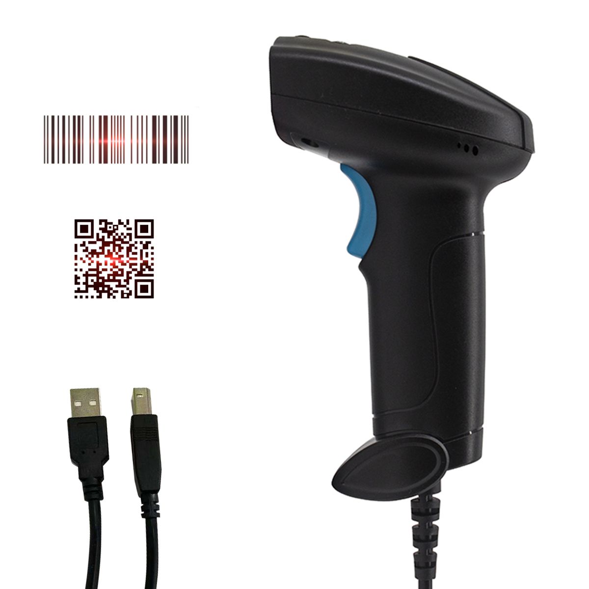 1D/2D Barcode Scanner Handheld USB Wired Bar Code Scanner