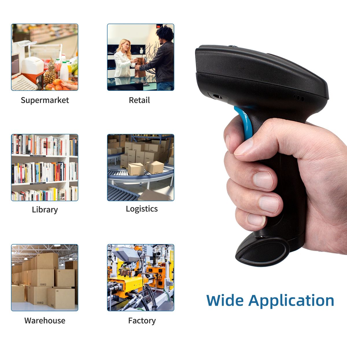 1D/2D Barcode Scanner Handheld USB Wired Bar Code Scanner