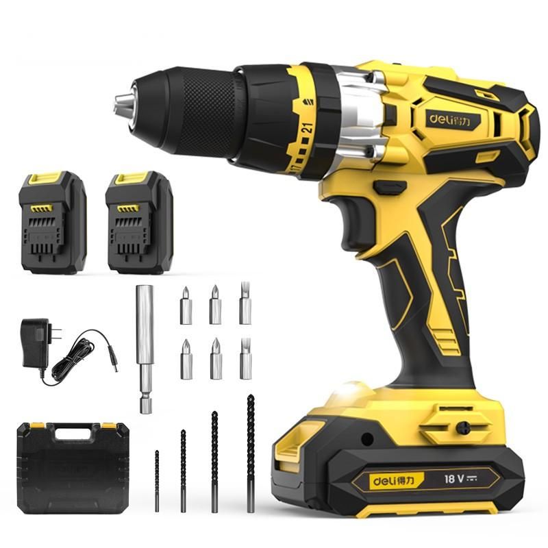 Power Craft Cordless Drill Battery Reliable Construction Quality Rechargeable 2X Battery Electric Cordless Impact Drill Max St