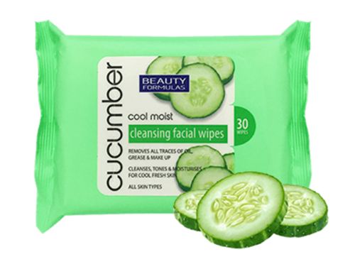 Cucumber Cleansing Facial Wipes - Cool Moist - 30 Counts