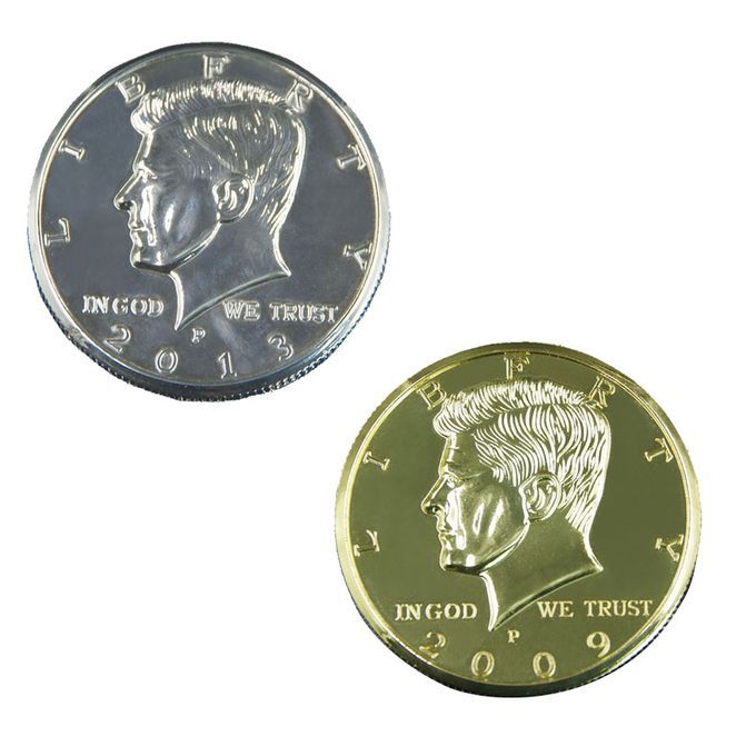 Silver Jumbo Coins Magic Trick Accessory Coin Magic Props