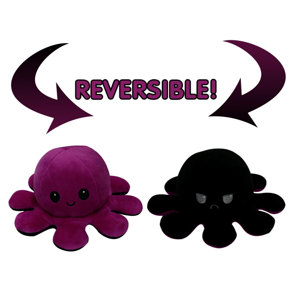Mood Octopus Reversible Mini Plush Purple