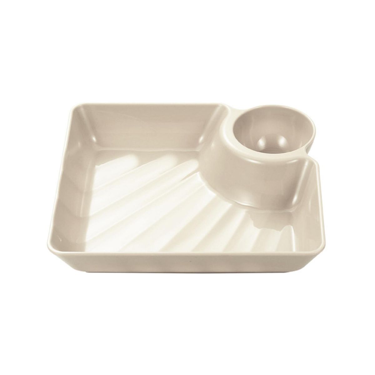 Dumpling Plate Snack Tray Beige