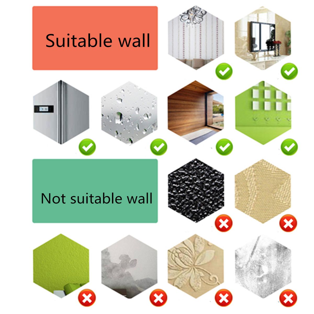 3D Decor DIY 3 Sizes Picture Wall Sticker Bedroom Home Offic