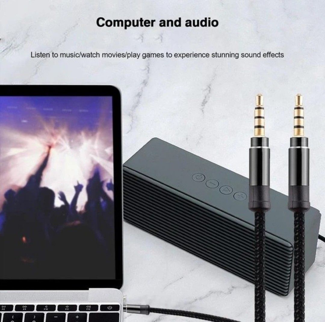 Multi Purpose Auxiliary Audio Cable 3.5mm Jack Cord