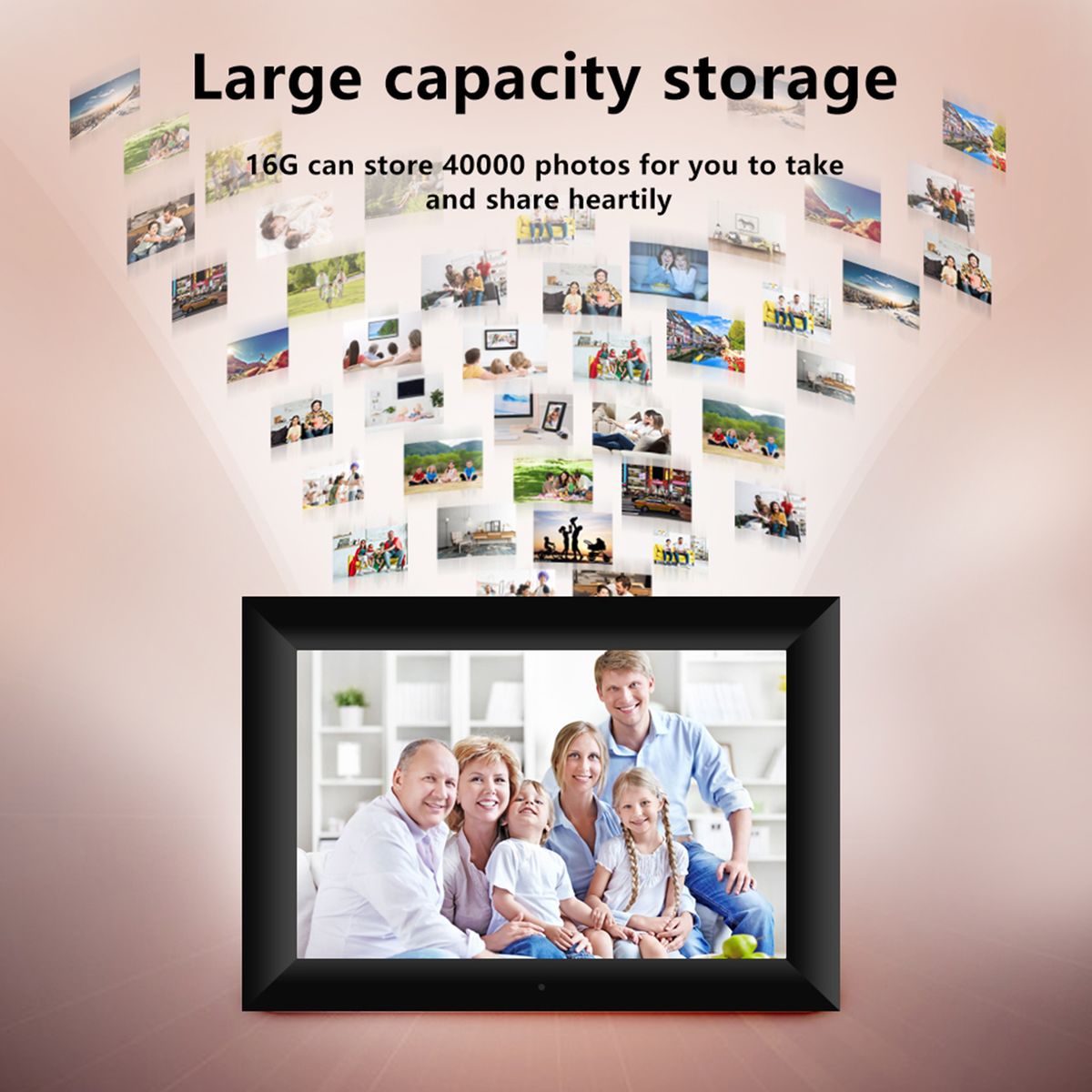 P100 WiFi Digital Picture Frame 10.1-inch 16GB Smart