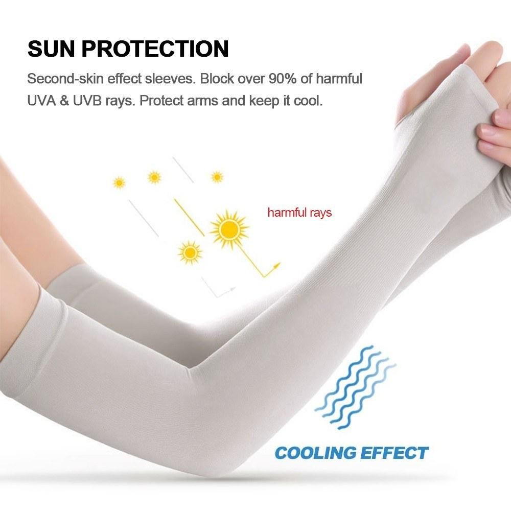 Cooling Arm Sleeves Men Women UV Sun Protection Long Arms Sleeves Cover for Cycling Driving Running Golfing Football Basketball