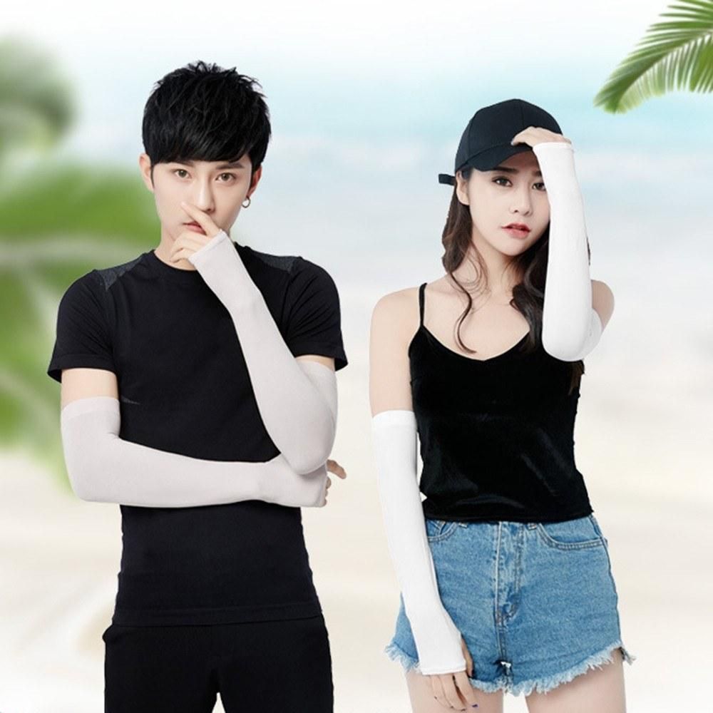 Cooling Arm Sleeves Men Women UV Sun Protection Long Arms Sleeves Cover for Cycling Driving Running Golfing Football Basketball